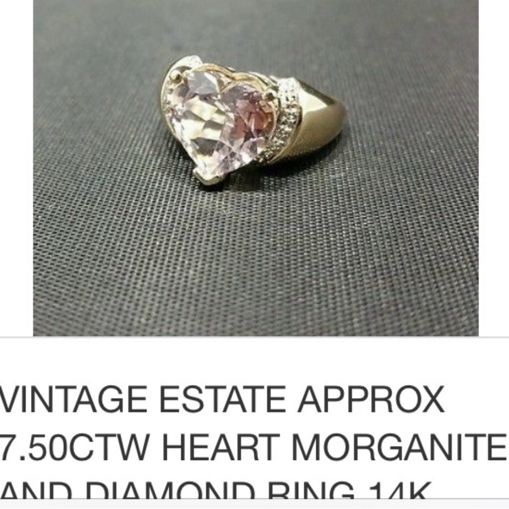 Vintage Estate Morganite Ring - Picture 4 of 8